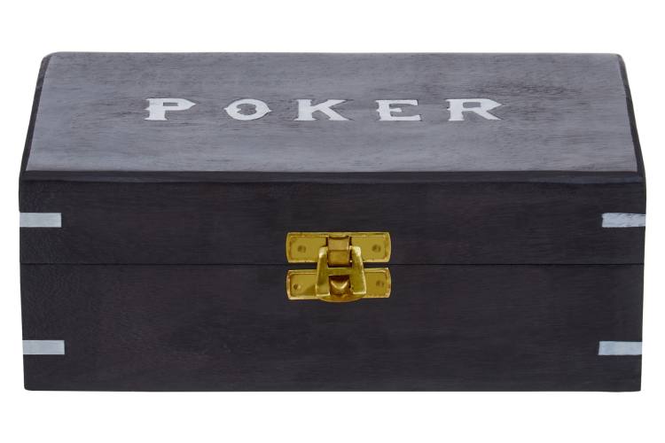 Wellington Black Wood Poker Set