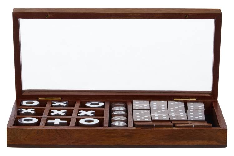 Wellington Dark Wood Game Set