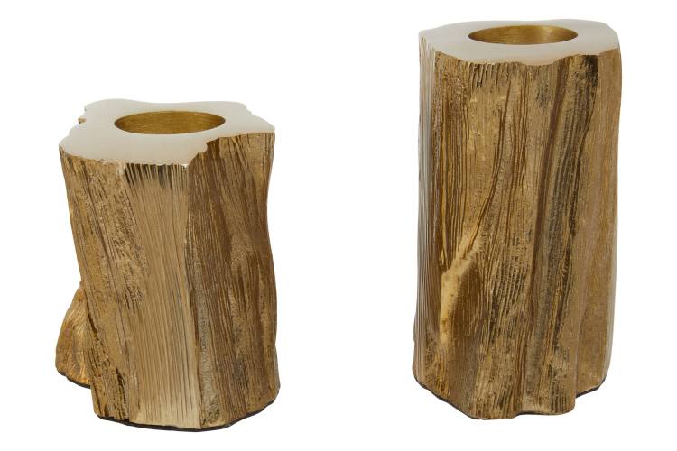 Wilde Gold Tealight Holders Set of 2