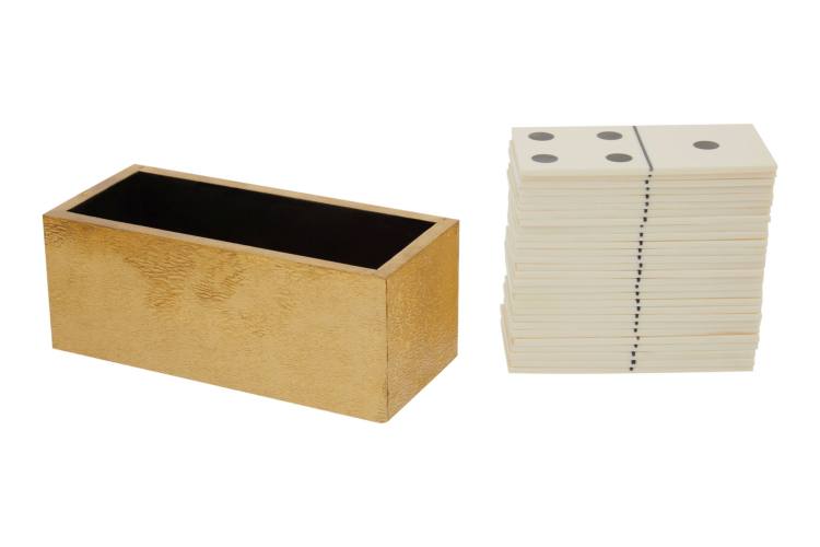 Wellington White and Gold Domino Set