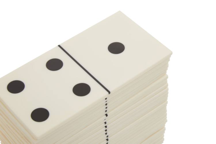 Wellington White and Gold Domino Set