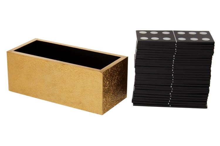 Wellington Black and Gold Domino Set