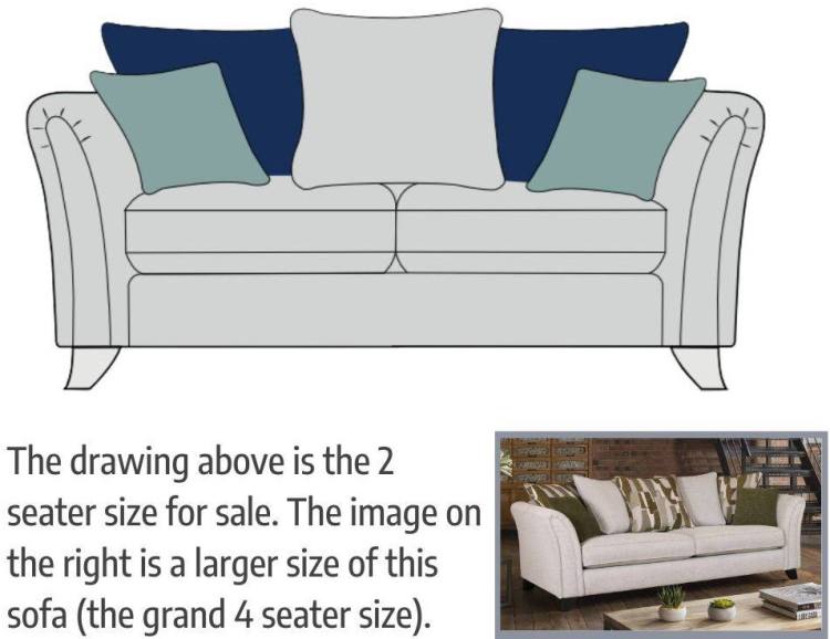 Alstons Emelia 2 seater Pillow Back sofa 