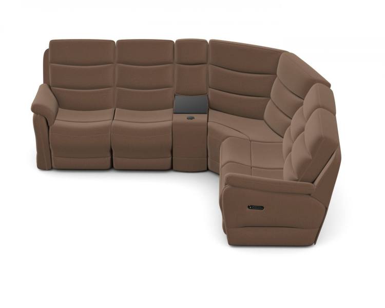 Sofa group shown in Darwin Chocolate fabric 