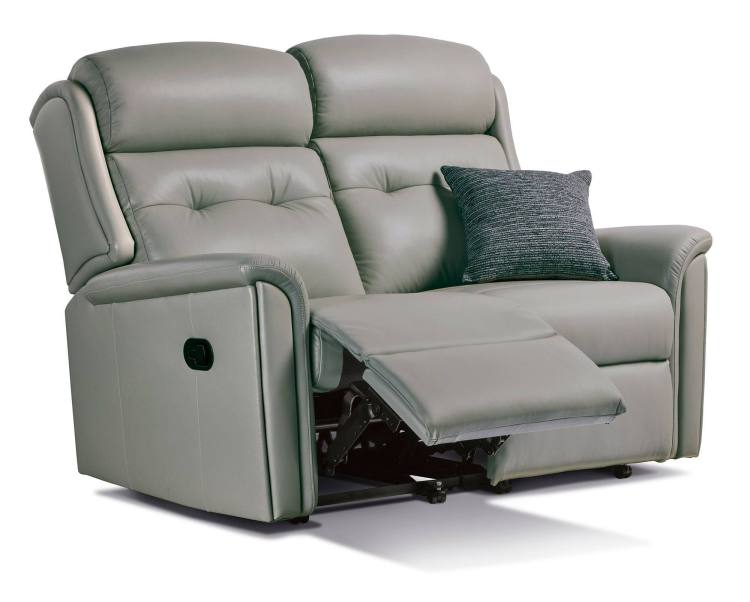 Pictured in Queensbury Grey with optional extra fabric scatter cushion in Tuscany Slate (manual recliner pictured) 