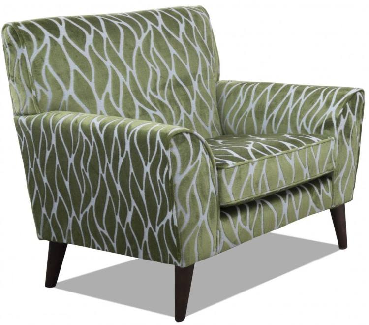 Alstons Oceana Aria accent chair in fabric 2110, walnut eco legs.