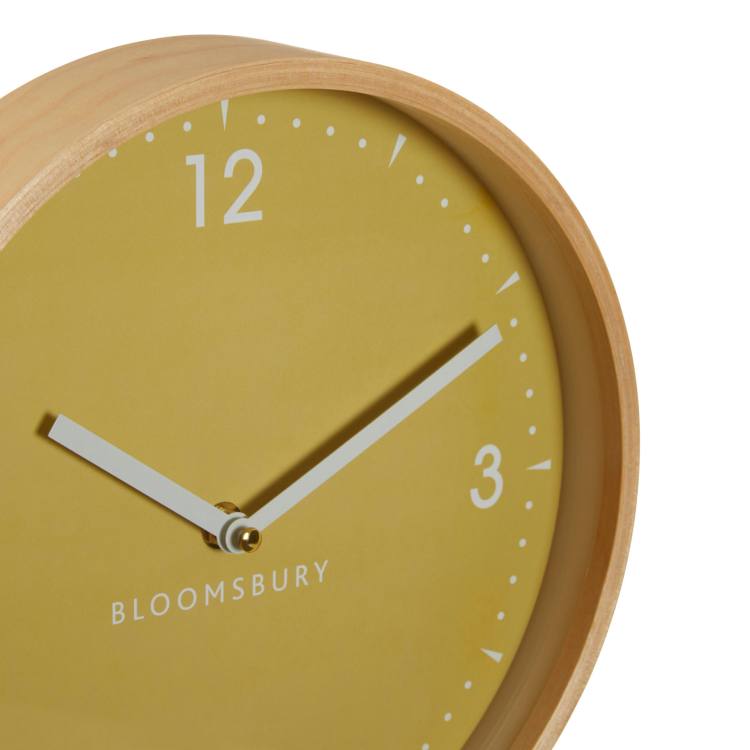 Ellington Yellow Minimalist Wall Clock