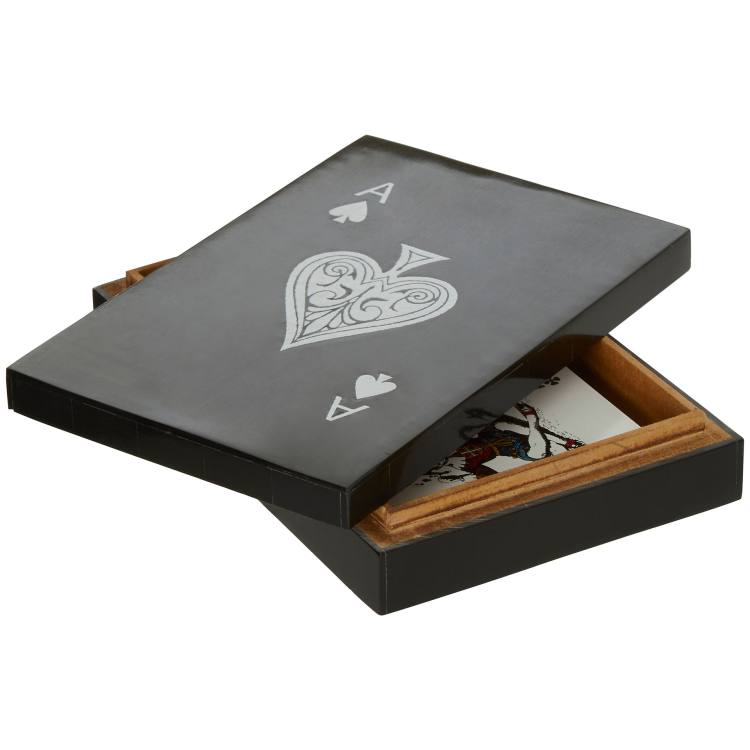 Wellington Black Playing Cards Box With Cards