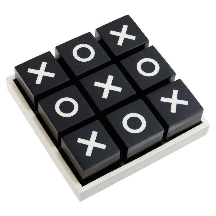 Wellington Black Small Noughts and Crosses Set