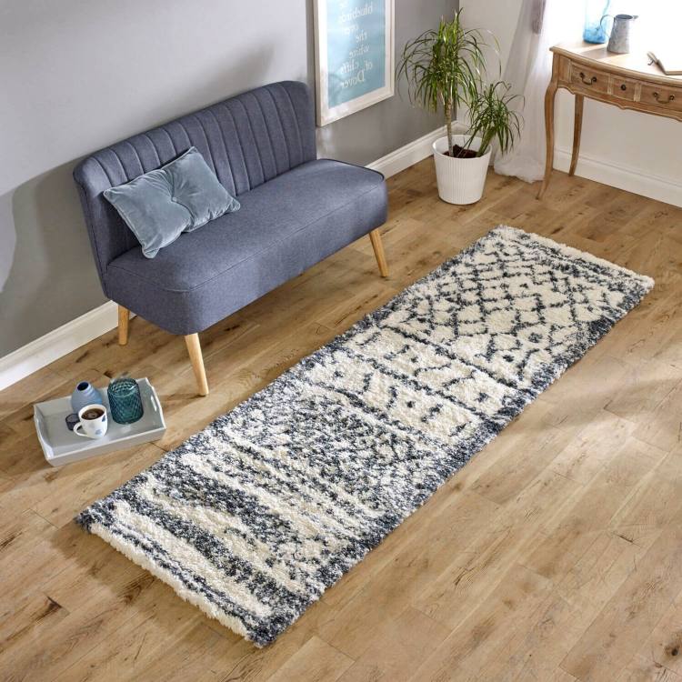 Milton Almond and Grey Abstract Patterned Rug