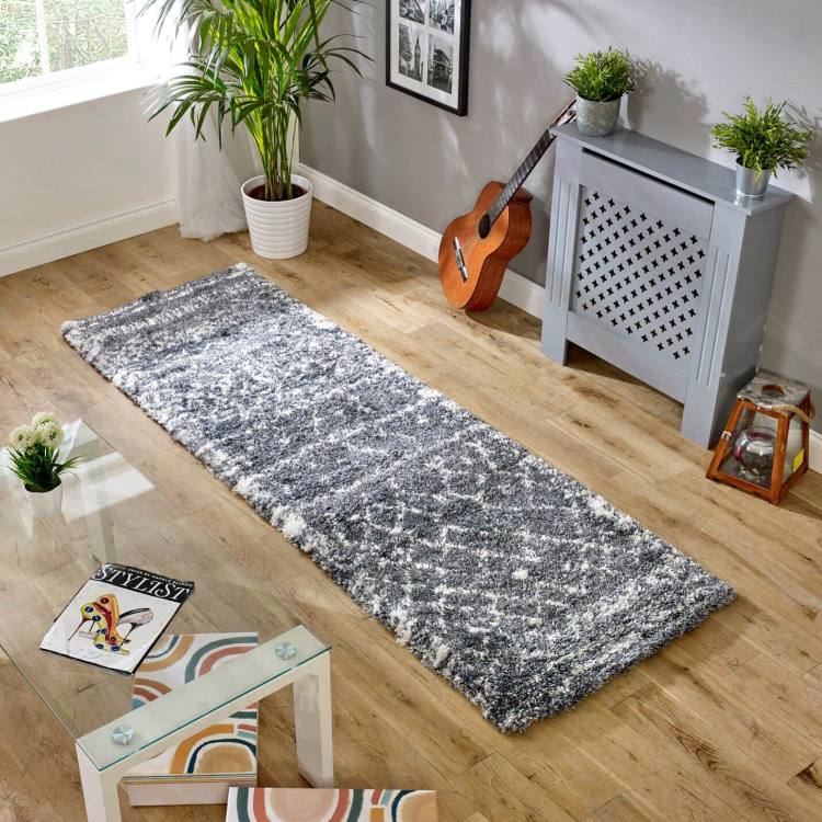 Milton Grey and Almond Abstract Patterned Rug