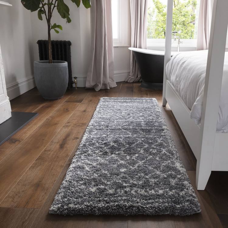 Milton Grey and Almond Abstract Patterned Rug