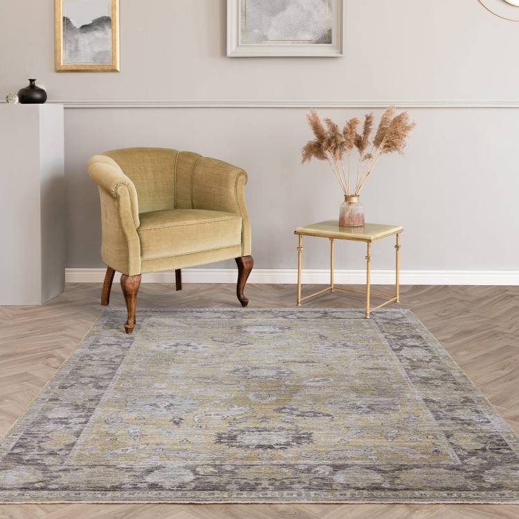 Kingston Yellow Floral Rug