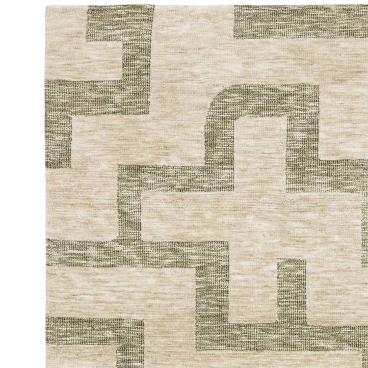 Rivara Green Geometric Rug