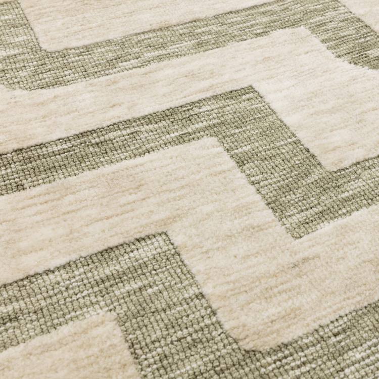 Rivara Green Geometric Rug