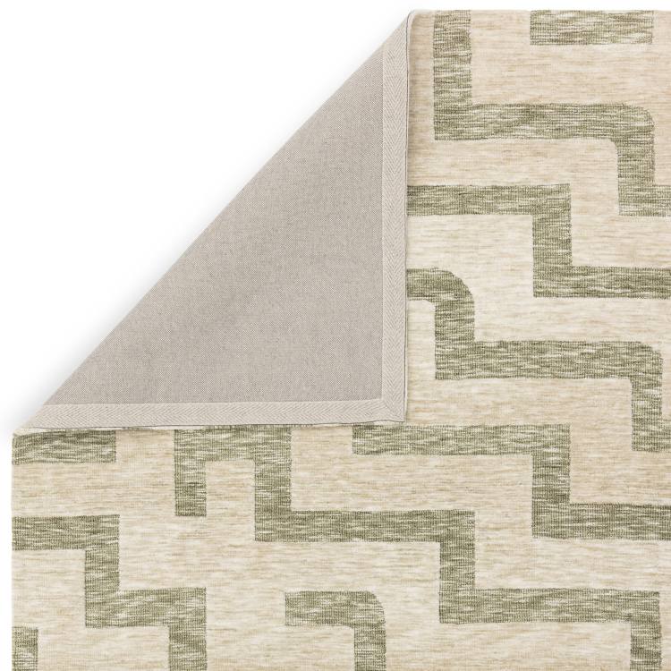 Rivara Green Geometric Rug