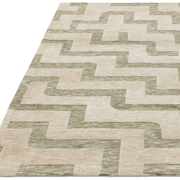 Rivara Green Geometric Rug