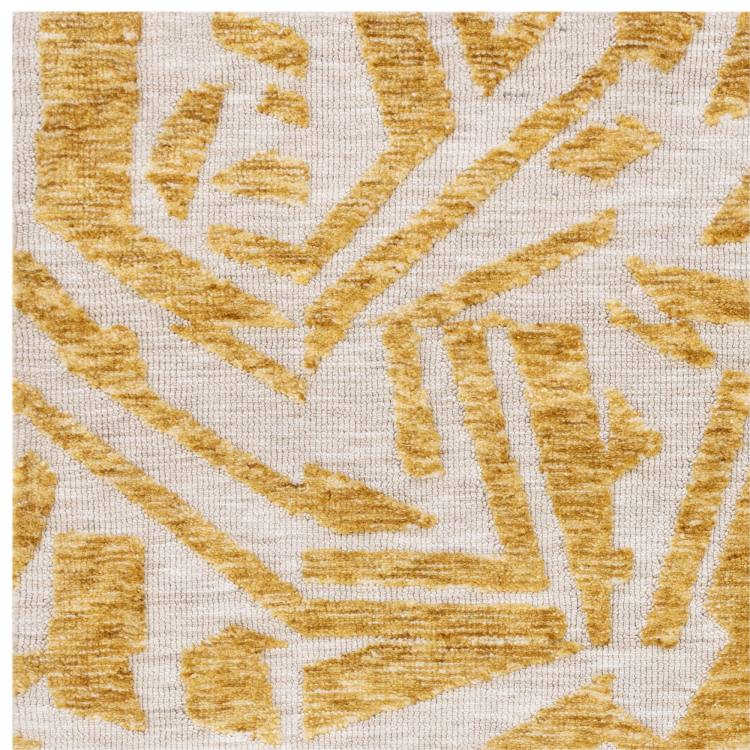 Rivara Cream and Gold Abstract Rug