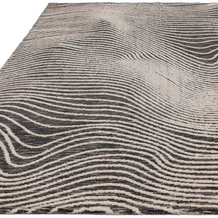 Rivara Black Swirl Rug