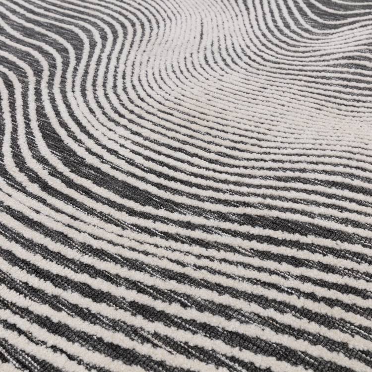 Rivara Black Swirl Rug