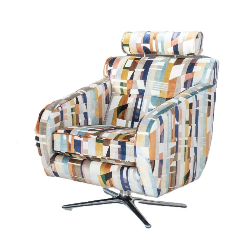 Alstons Magnus Swivel chair shown in fabric 3229