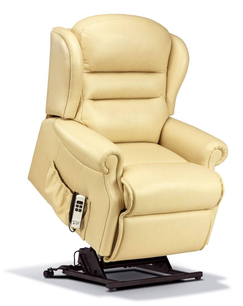 sherborne ashford petite leather electric riser recliner